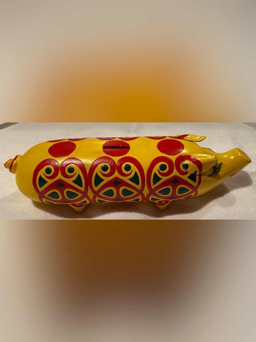 Vintage  Hand-painted  Ceramic Piggy Bank